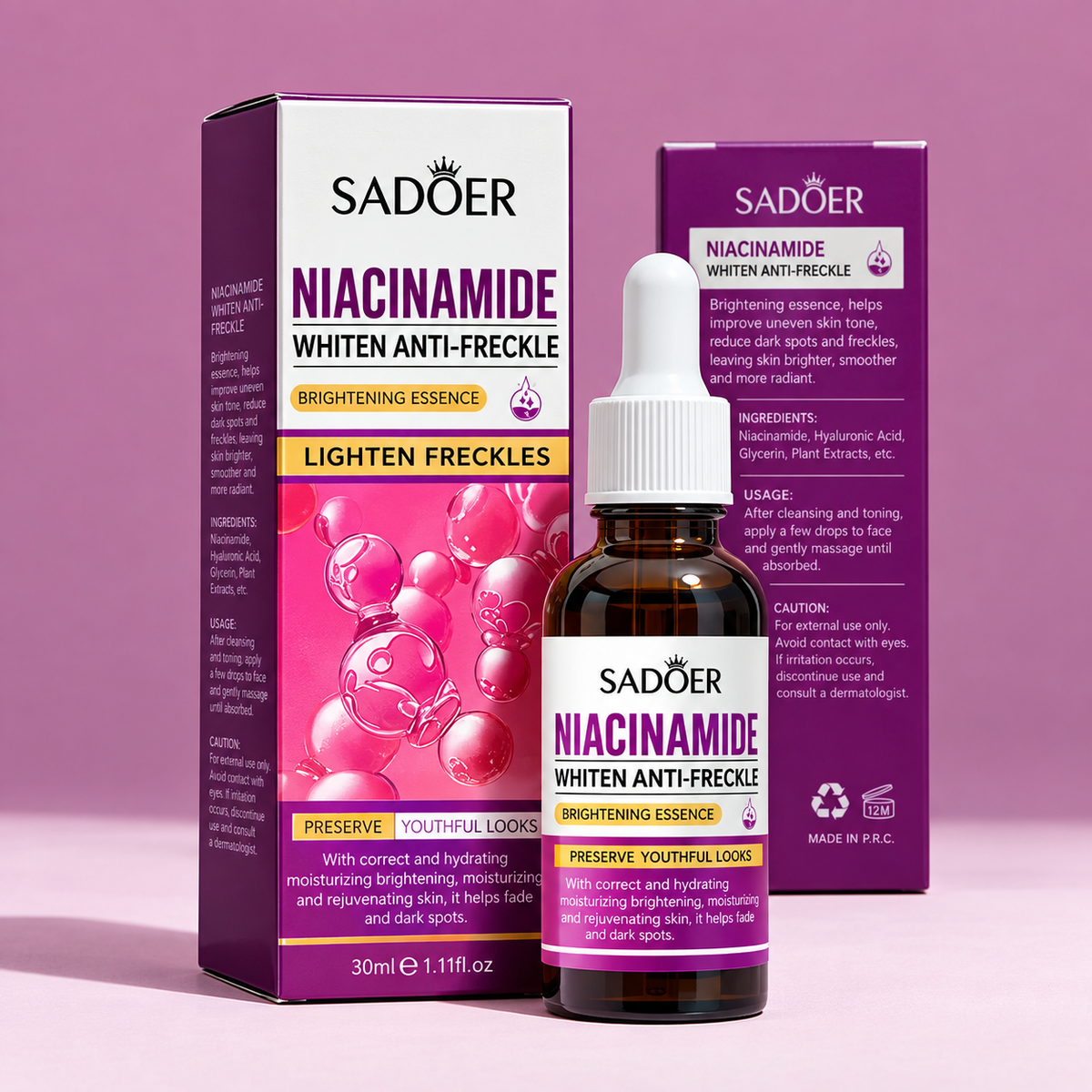 SADOER® SERUM Facial Blanqueador Niacina : Elimina las Manchas y Recupera tu Piel en Semanas