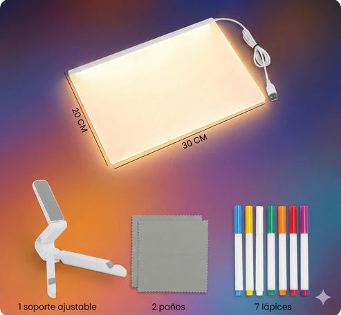 PIZARRA MÁGICA + KIT LAPICES ¡NO MÁS PANTALLAS!