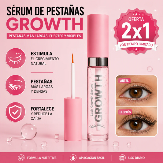 2x1 Sérum de Pestañas Growth I Pestañas Más Largas